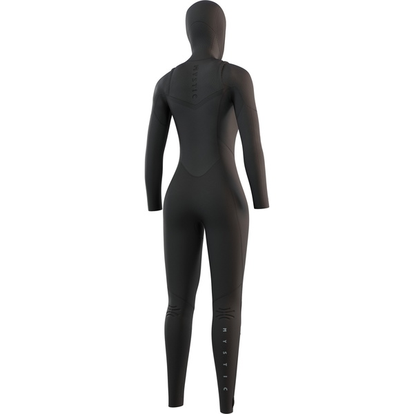 2026 Mystic Womens Gem 6/4/3mm Chest Zip Hooded Wetsuit 35000.220015 - Black